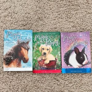 Magic Ponies, Puppy, and Bunny Book Set by - Multicolor